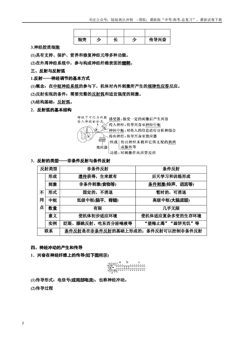 《专题26神经调节（解析版)_06-生物-高考总复习_一轮复习_2024年_2024年高考生物一轮复习重难点专项突破_资料》第2页预览