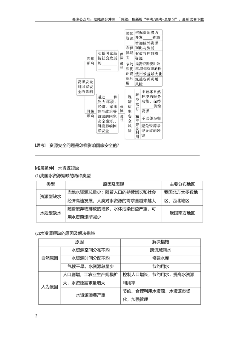 《第一章　课时68　资源安全对国家安全的影响_07-地理-高考总复习_一轮复习_2025年_2025年大一轮复习讲义地理人教版_地理_大一轮复习讲义学生专用_2025大一轮复习讲义》第2页预览