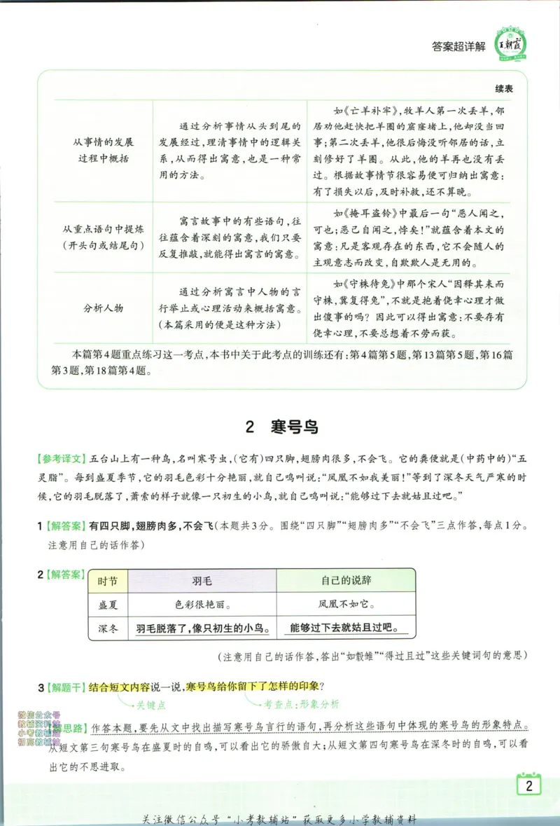 《王朝霞小升初古诗文阅读真题100篇语文答案_小初高学习资料合集（每天更新）_《王朝霞小升初古诗文阅读真题100篇》》第4页预览