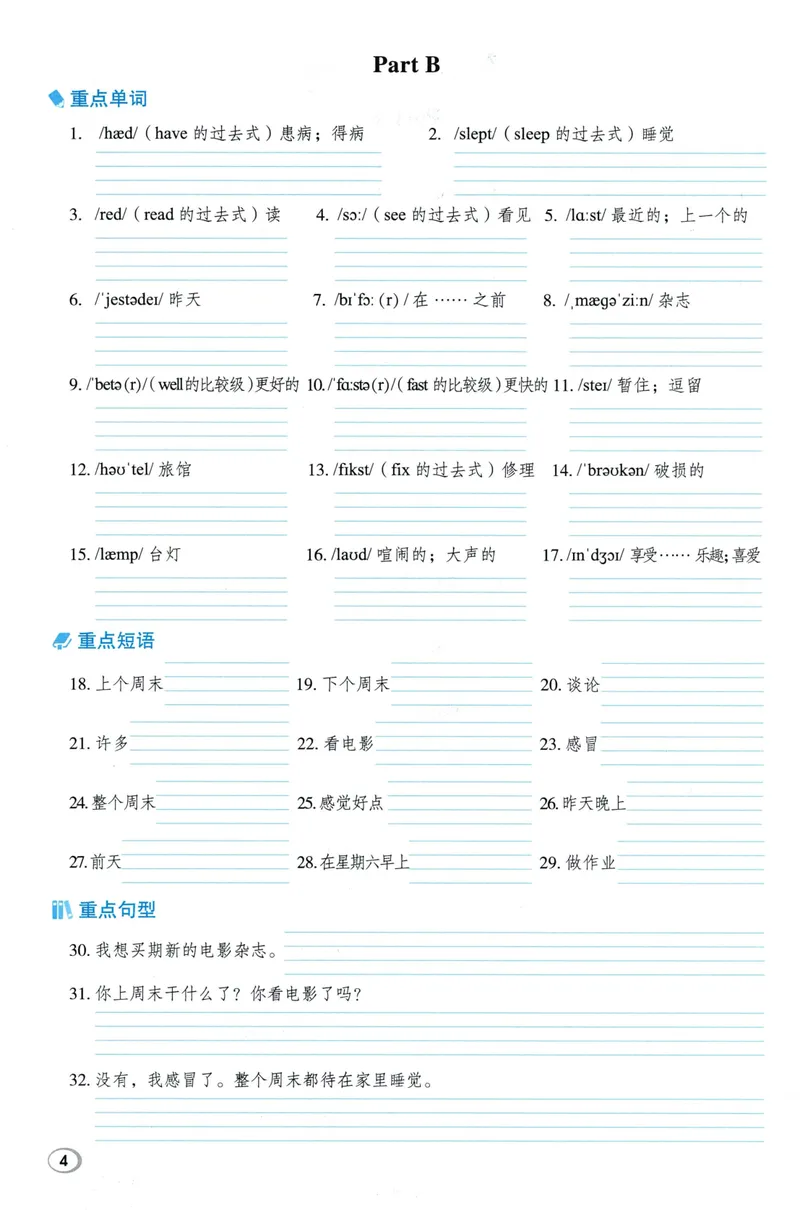 《六年级英语下册人教PEP版26春《典中点》基础默写本_小初高学习资料合集（每天更新）_2026春英语《小学典中点》人教版+外研版_26春《典中点》英语人教PEP版》第8页预览