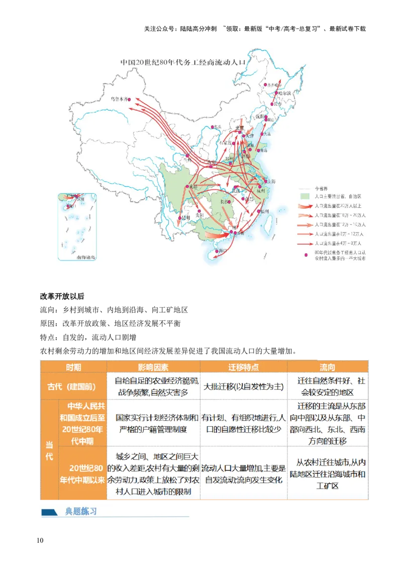 《第21讲人口迁移（讲义）（原卷版）_07-地理-高考总复习_一轮复习_2024年_2024年高考地理一轮复习讲练测（课件+讲义+练习）（新高考）_讲义+练习》第10页预览