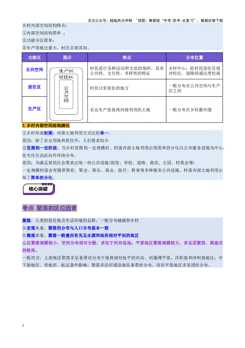 《第22讲城乡空间结构（讲义）（教师版）_07-地理-高考总复习_一轮复习_2025年_2025年高考地理一轮复习讲义+练习+课件（新教材新高考）》第5页预览