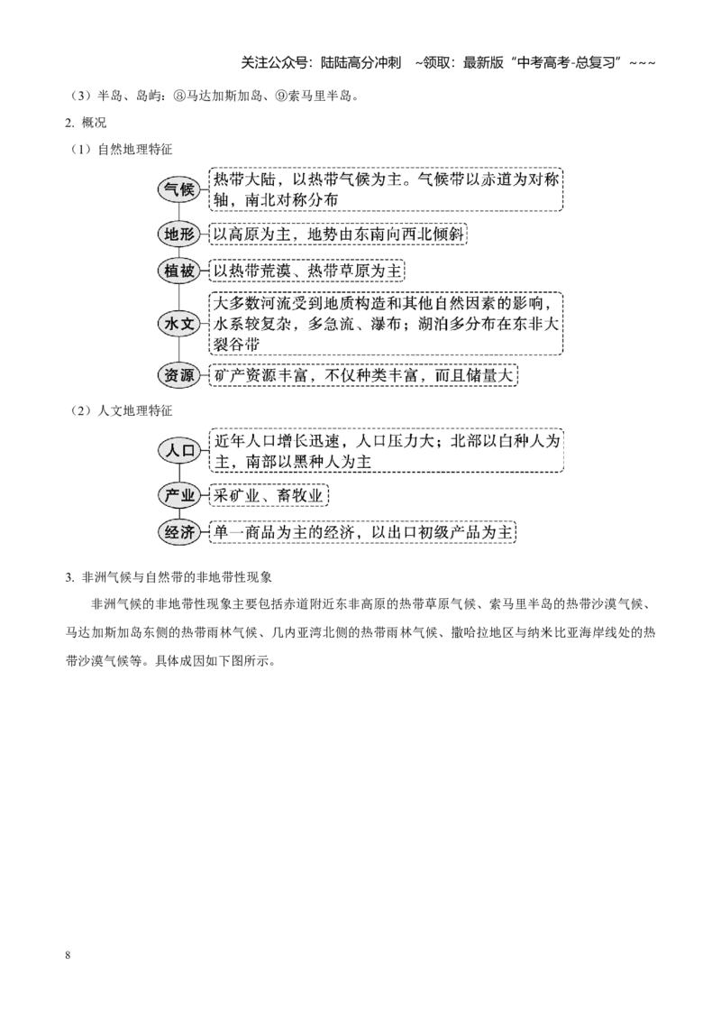 《第37讲世界地理（知识清单）（聚焦一轮）（学生版）_07-地理-高考总复习_一轮复习_2026年-地理高考一轮复习_2026年高考地理一轮复习全程跟踪讲义-G350_资料》第8页预览
