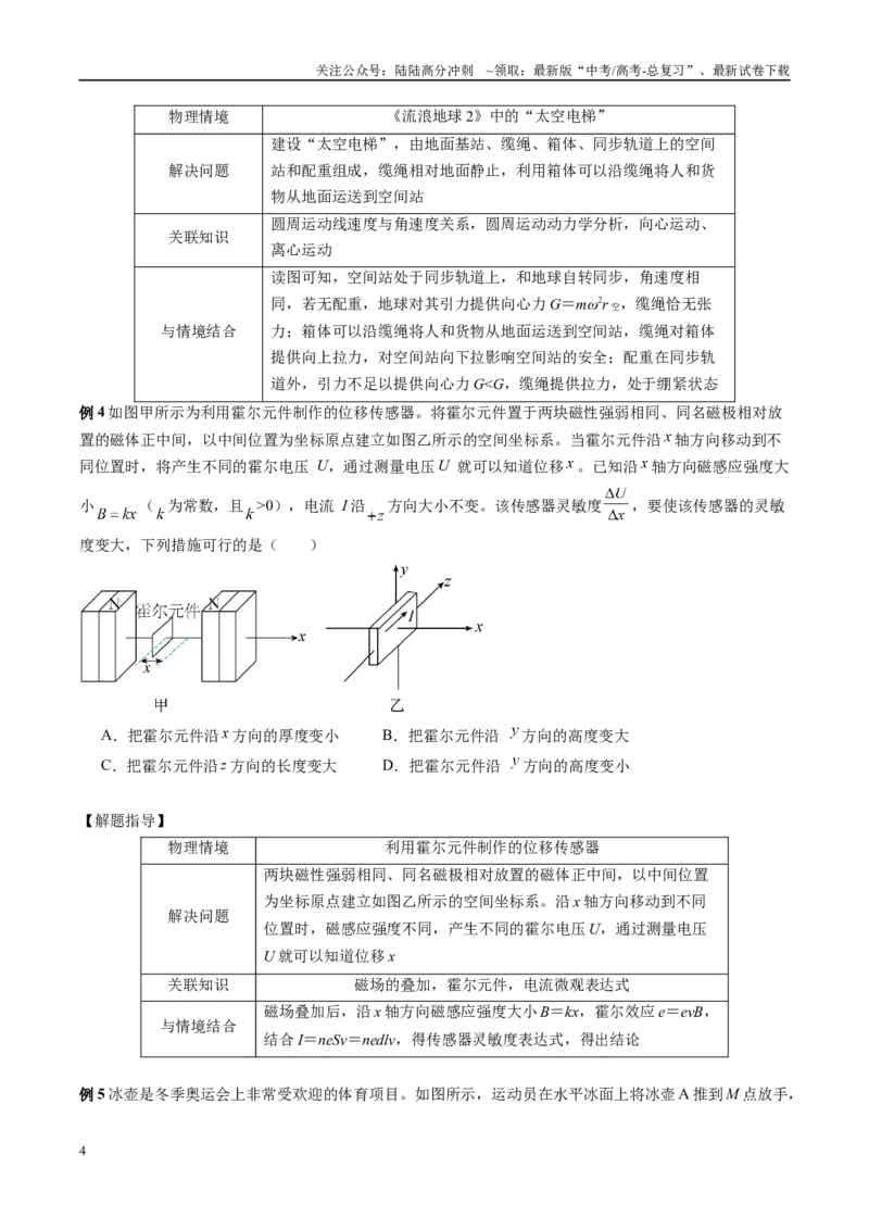 《专题19新情境问题破译（原卷版）_04-物理-高考总复习_二轮复习_2025年_2025年高考物理二轮热点题型归纳与变式演练（新高考通用）》第4页预览