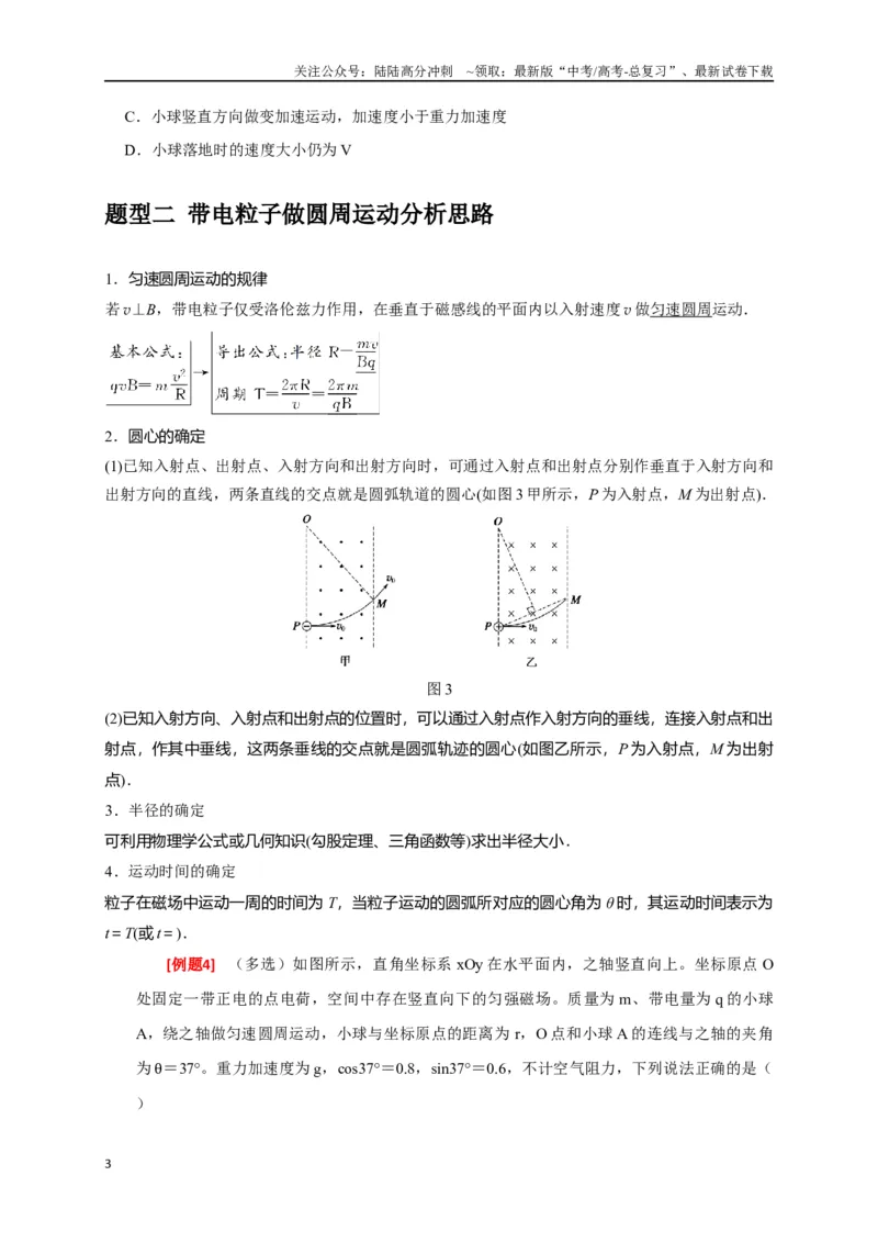《专题20磁场对运动电荷的作用（原卷版）_04-物理-高考总复习_专项复习_2024年_2024高考物理三轮冲刺复习热点知识讲练题型归纳练_资料》第3页预览