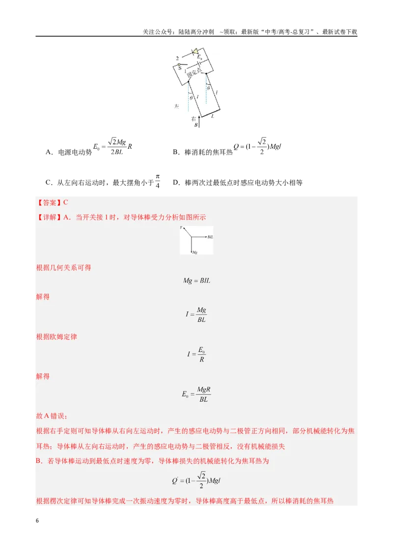 《专题19电磁感应（解析版）_04-物理-高考总复习_专项复习_2024年_2024年高考物理自我测评专题练（全国通用）_资料》第6页预览