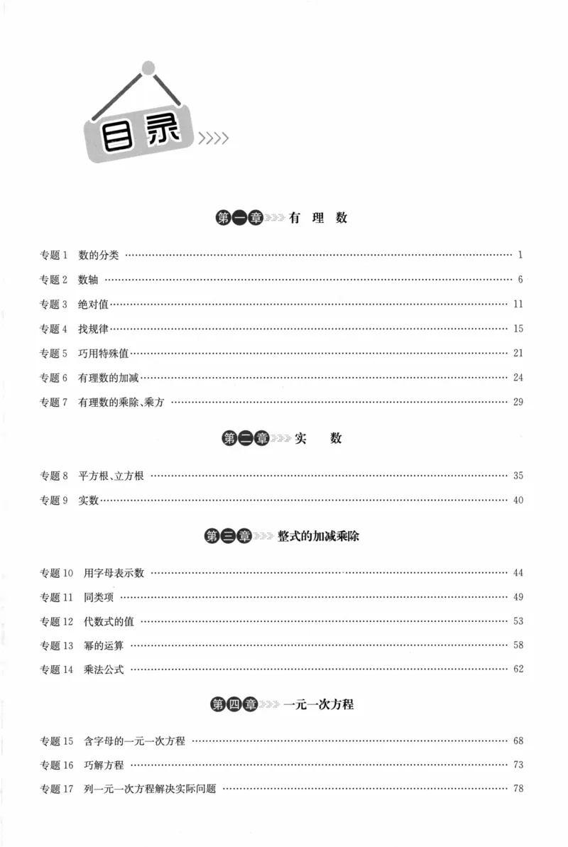 《启东培优微专题,七年级数与代数170_初中全科目同步习题+精品试卷（7-9年级）(1)_25秋初中数学《同步习题+精品试卷》_初中数学人教版试卷_初中数学人教版7-9年级下册》第6页预览