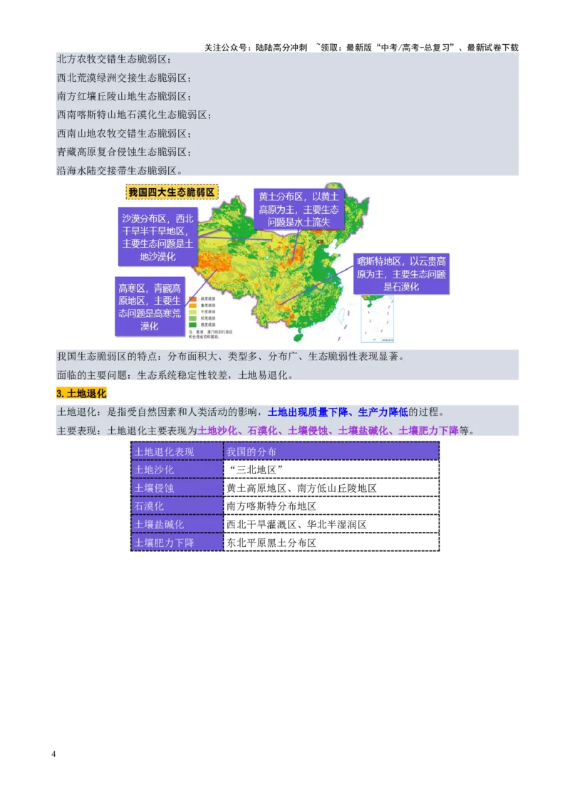 《第33讲生态脆弱区的综合治理（讲义）（学生版）_07-地理-高考总复习_一轮复习_2025年_2025年高考地理一轮复习讲义+练习+课件（新教材新高考）》第4页预览