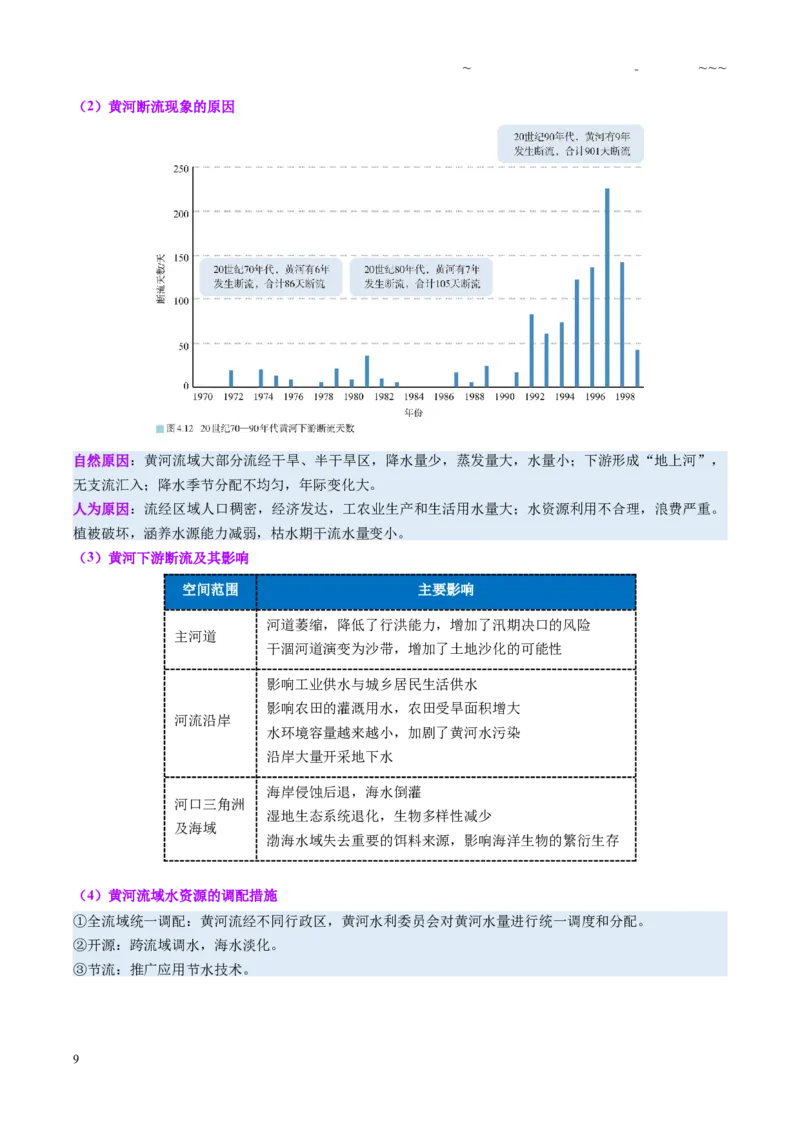 《第34讲流域内协调发展与资源的跨区域调配（复习讲义）（全国通用）（学生版）_07-地理-高考总复习_一轮复习_2026年-地理高考一轮复习_2026版_专题16区际联系与区域协调发展》第9页预览