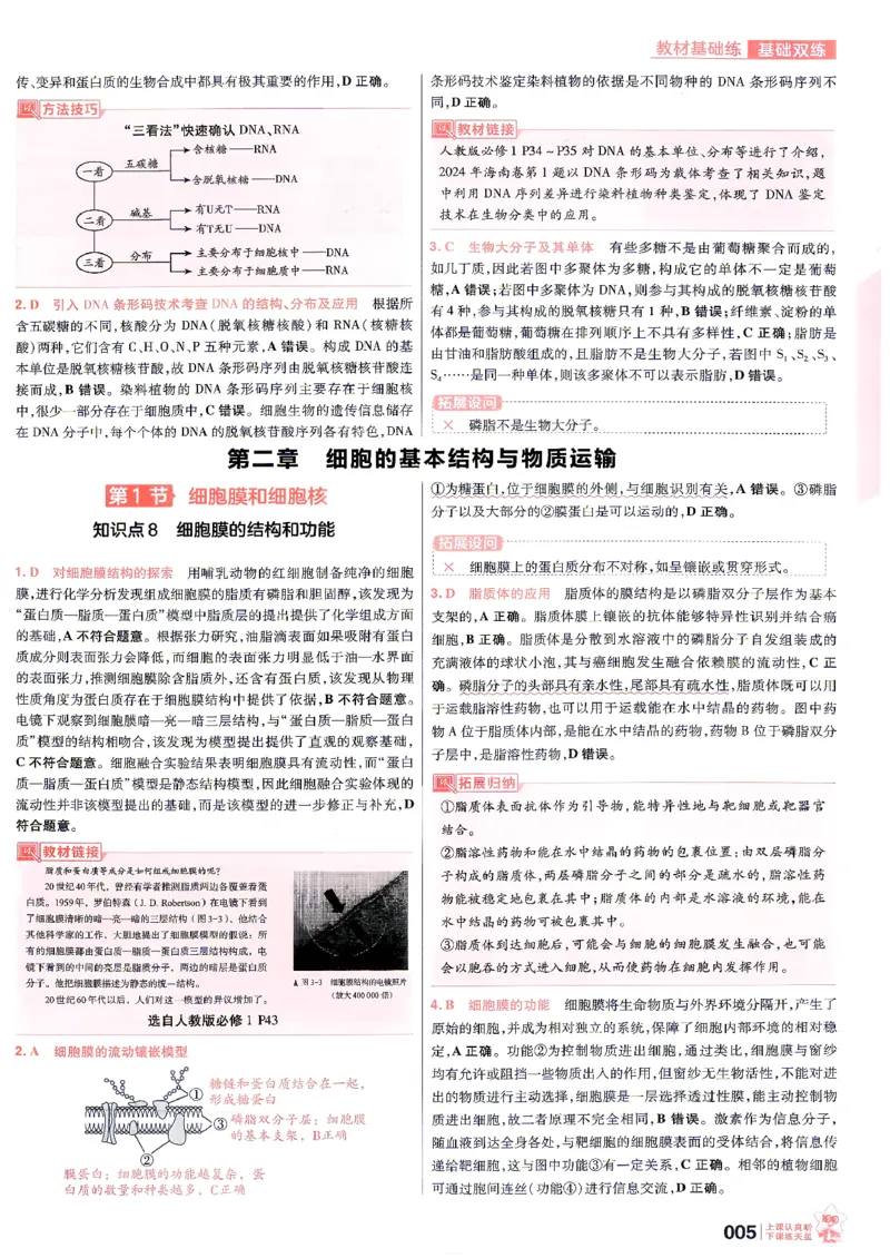 《生物6纬解析册_小初高学习资料合集（每天更新）_2027版《天星高考基础双练》_2027版高考《天星基础双练》高考基础练+教材基础练（生物）》第7页预览