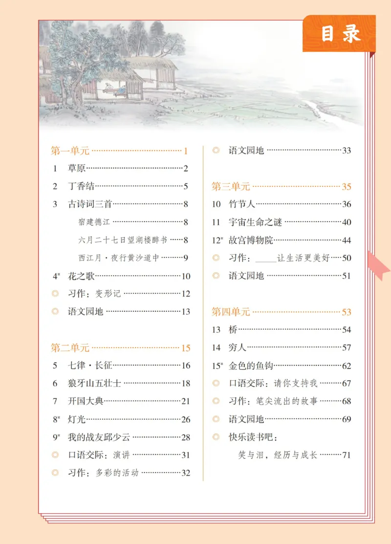 《人教版6年级上_小学1-6年级全科全套_2025更新专题（含教材）_寒假预复习必备资料2024新版小学教材电子版_小学语文》第2页预览