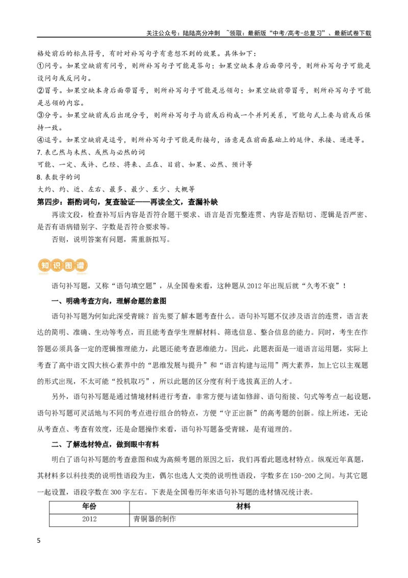 《专题27因境补文类新题型（讲义）（原卷版）_二轮复习_2024年_2024年高考语文二轮复习讲练测（新教材新高考）_配套讲义》第5页预览