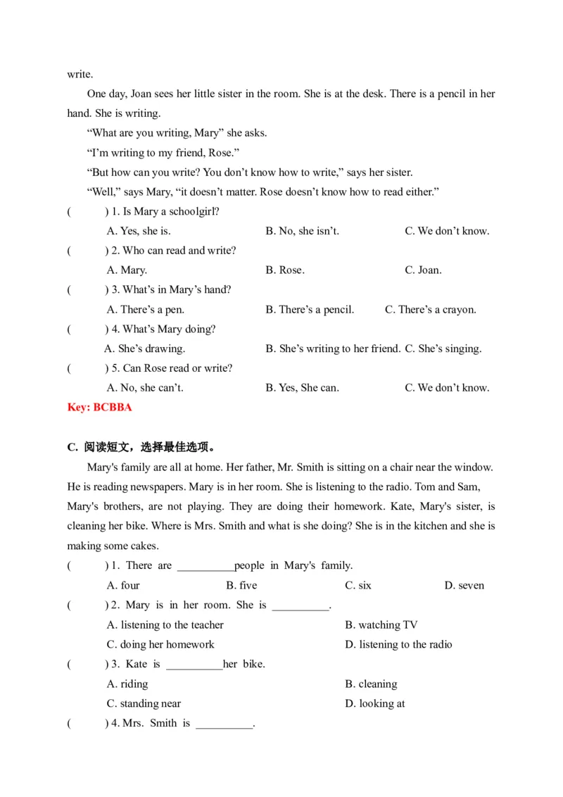 《期末易错题分类汇编阅读理解（提升篇）译林版（三起）五年级下册（答案版）_小学1-6年级全科全套_1-6年级全科下册_五年级_五年级下英语_英语五下译林版》第2页预览