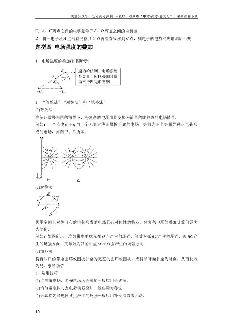 《专题20电场力的性质（原卷版）_04-物理-高考总复习_一轮复习_2024年_2024年高考物理一轮复习热点题型归类训练重点提升_2023版》第10页预览