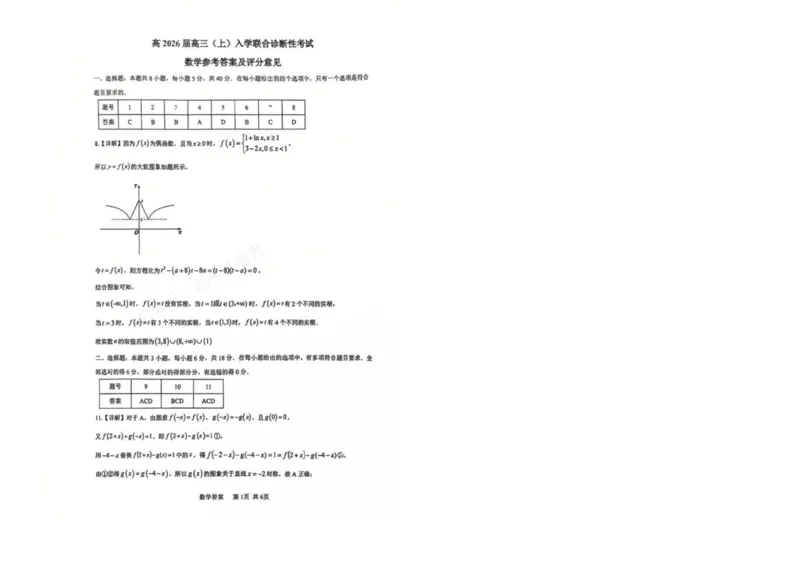 《重庆市育才中学校、西南大学附属中学校2025-2026学年高三上学期开学考试数学+答案_副本_小初高学习资料合集（每天更新）_02数学_重庆市育才中学西南大学附中高三上学期开学考试》第5页预览