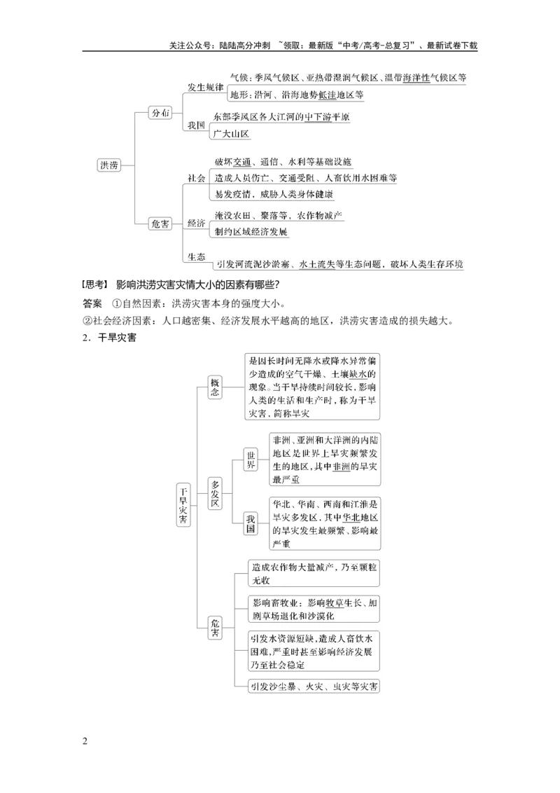 《第七章　课时39　气象灾害_07-地理-高考总复习_一轮复习_2025年_2025年大一轮复习讲义地理人教版_地理_大一轮复习讲义教师专用_配套Word版文档第一部分第三～七章》第2页预览