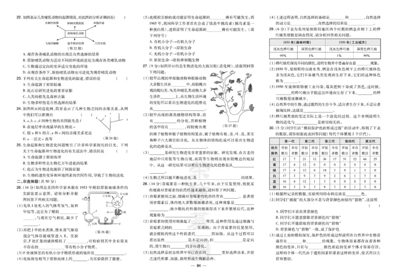 《生物试卷8年级下册_初中全科目同步习题+精品试卷（7-9年级）(1)_25秋初中生物《同步习题+精品试卷》_初中生物试卷（人教版）_《达标测试卷》》第6页预览