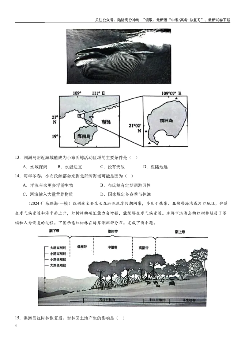 《第三部分区域发展与国家安全（通关卷01）（学生版）_07-地理-高考总复习_一轮复习_2025年_2025年高考地理一轮复习考点精讲精练（新高考通用）》第4页预览
