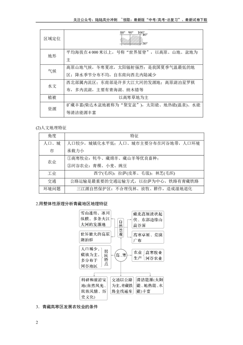 《第二章　第2讲　课时87　青藏地区_07-地理-高考总复习_一轮复习_2025年_2025年大一轮复习讲义地理人教版_地理_大一轮复习讲义教师专用_配套Word版文档第三～五部分_第五部分　区域地理》第2页预览