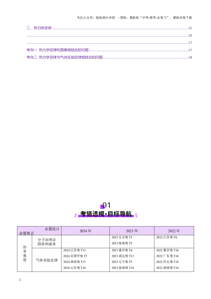 《专题17热学（讲义）（学生版）_04-物理-高考总复习_二轮复习_2025年_2025年高考物理二轮复习课件+讲义+练习（新高考通用）》第2页预览