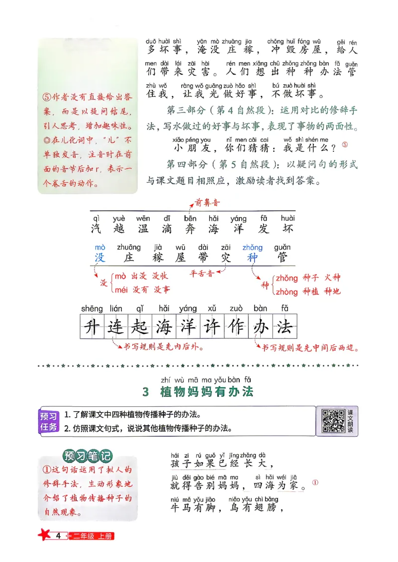 《预习笔记语文一升2_小初高学习资料合集（每天更新）_2026年《阳光同学暑假衔接+预习笔记》语数英全科_语文《阳光同学暑假衔接》26秋》第6页预览