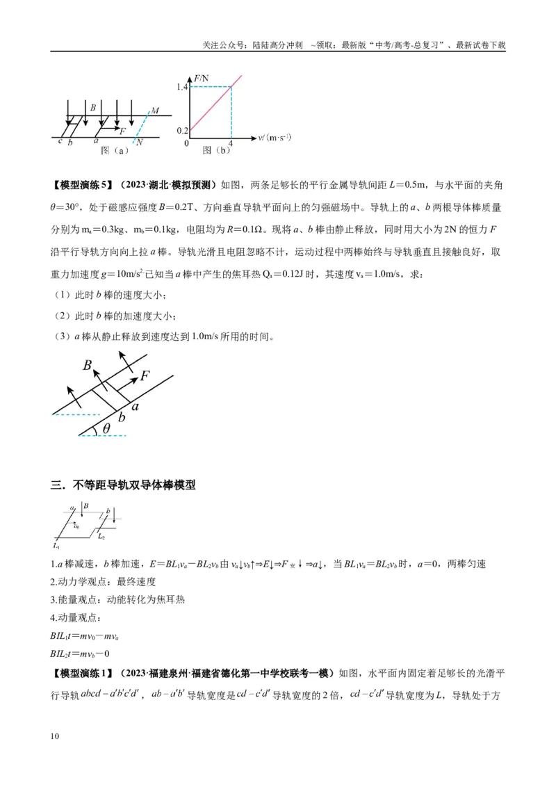 《专题20电磁感应中的双导体棒和线框模型（学生版）_04-物理-高考总复习_专项复习_2025年_2025年高考物理模型与方法》第10页预览