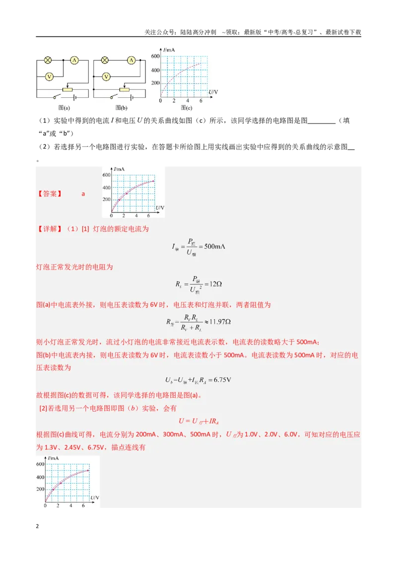 《专题26电学实验（一）-（全国通用）（解析版）_04-物理-高考总复习_专项复习_2025年_十年（2015-2024）高考物理真题分类汇编（全国通用）》第2页预览