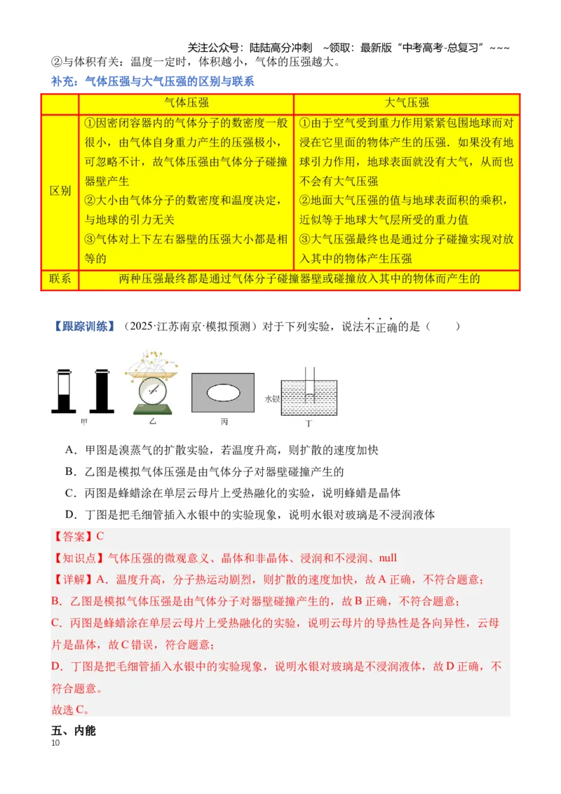 《专题17热学（知识清单）（全国通用）（教师版）_04-物理-高考总复习_一轮复习_2026年-物理高考一轮复习_2026年高考物理一轮复习知识清单（全国通用）-G56_2026版》第10页预览