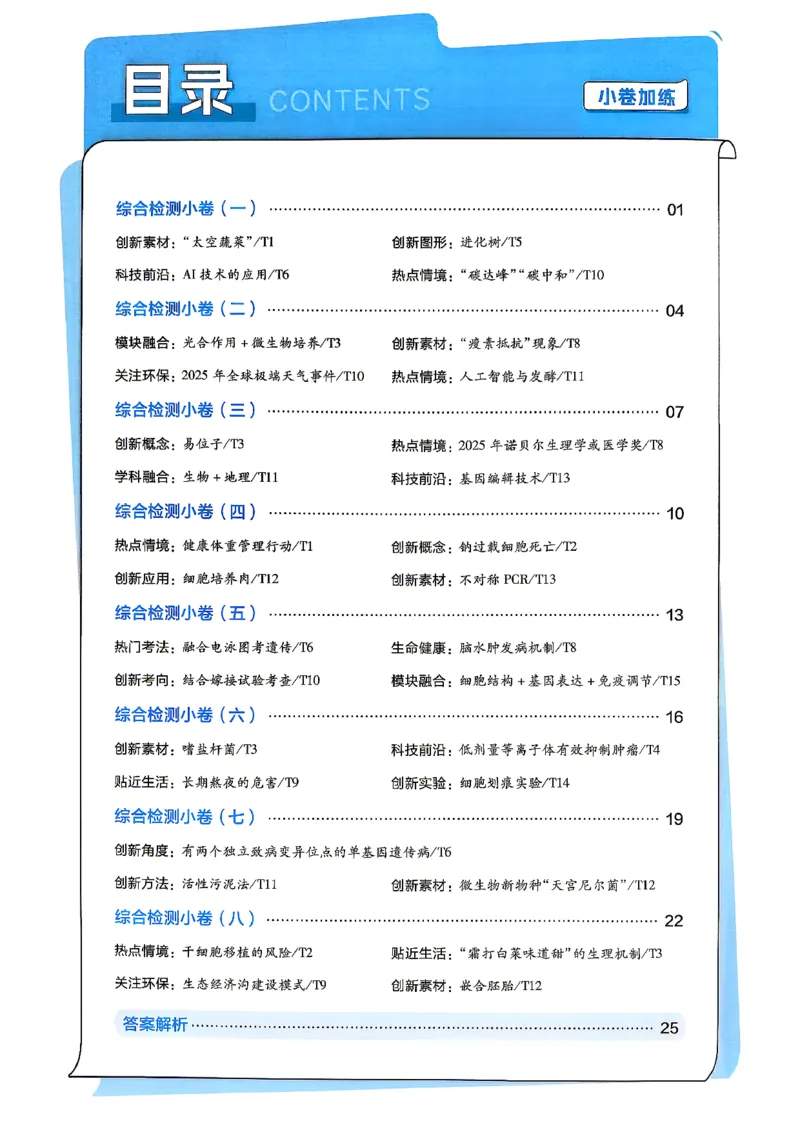 《生物_小卷加练_小初高学习资料合集（每天更新）_2027版《天星高考小题狂练》_6-生物小题狂练27版（多选+不定项）》第2页预览