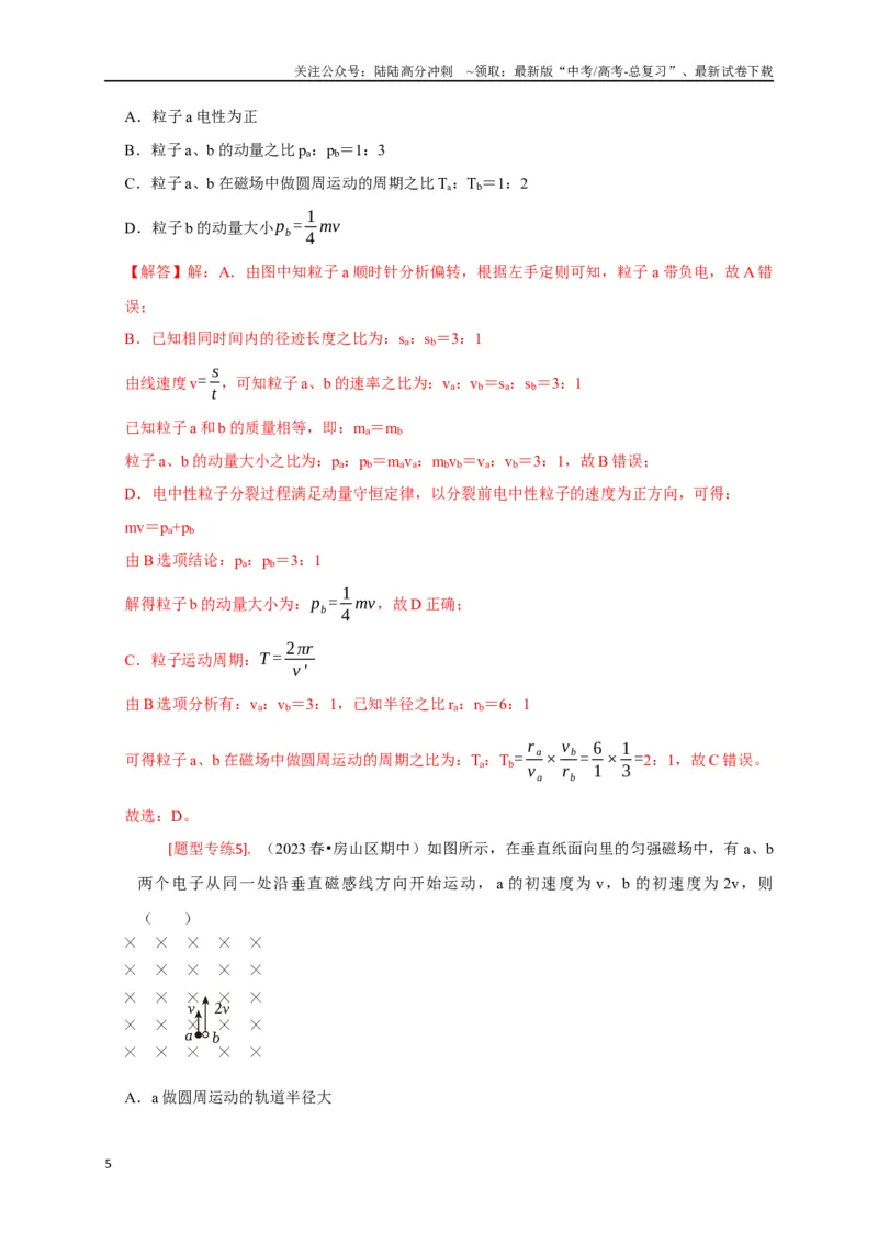 《专题20磁场对运动电荷的作用（解析版）_04-物理-高考总复习_专项复习_2024年_2024高考物理热点知识清单题型讲练高考复习全国通用_资料》第5页预览