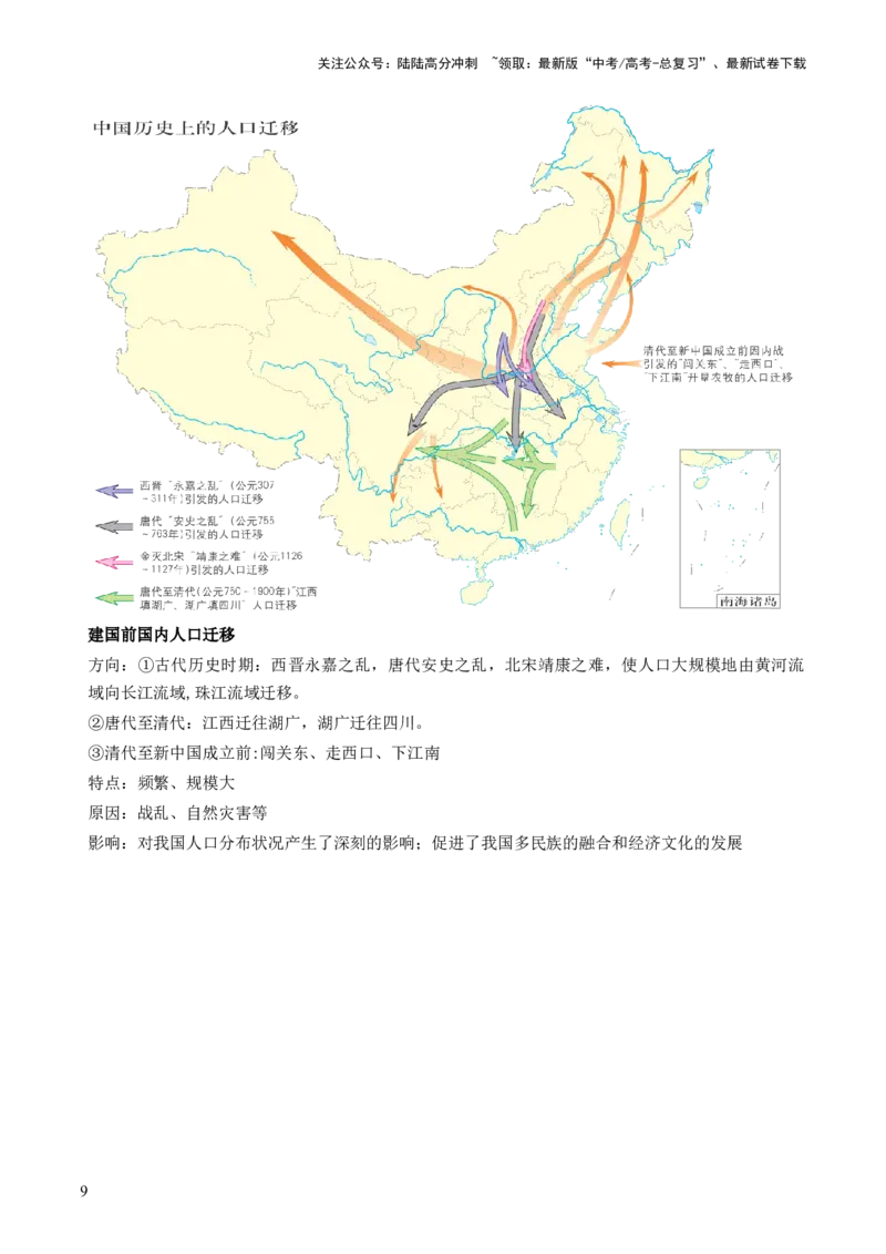 《第21讲人口迁移（讲义）（解析版）_07-地理-高考总复习_一轮复习_2024年_2024年高考地理一轮复习讲练测（课件+讲义+练习）（新高考）_讲义+练习》第9页预览