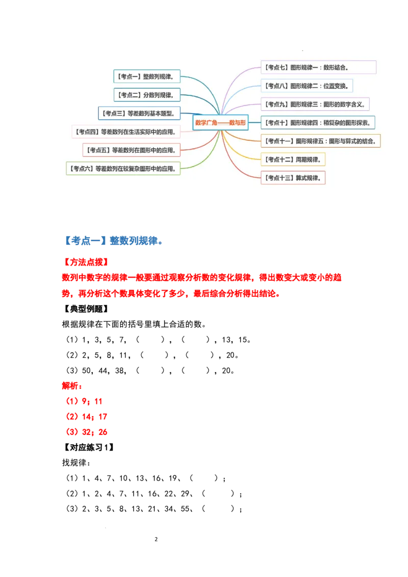 《六年级数学上册典型例题系列之第八单元数学广角—数与形（解析版）_小学1-6年级全科全套_1-6年级全科上册_六年级_数学_六年级数学上人教版_人教数学六上专项练习》第2页预览
