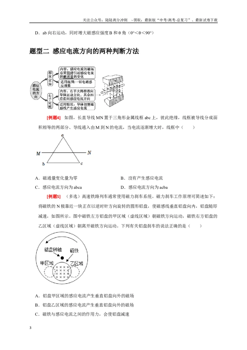 《专题23电磁感应基本规律及应用（原卷版）_04-物理-高考总复习_专项复习_2024年_2024高考物理三轮冲刺复习热点知识讲练题型归纳练_资料》第3页预览