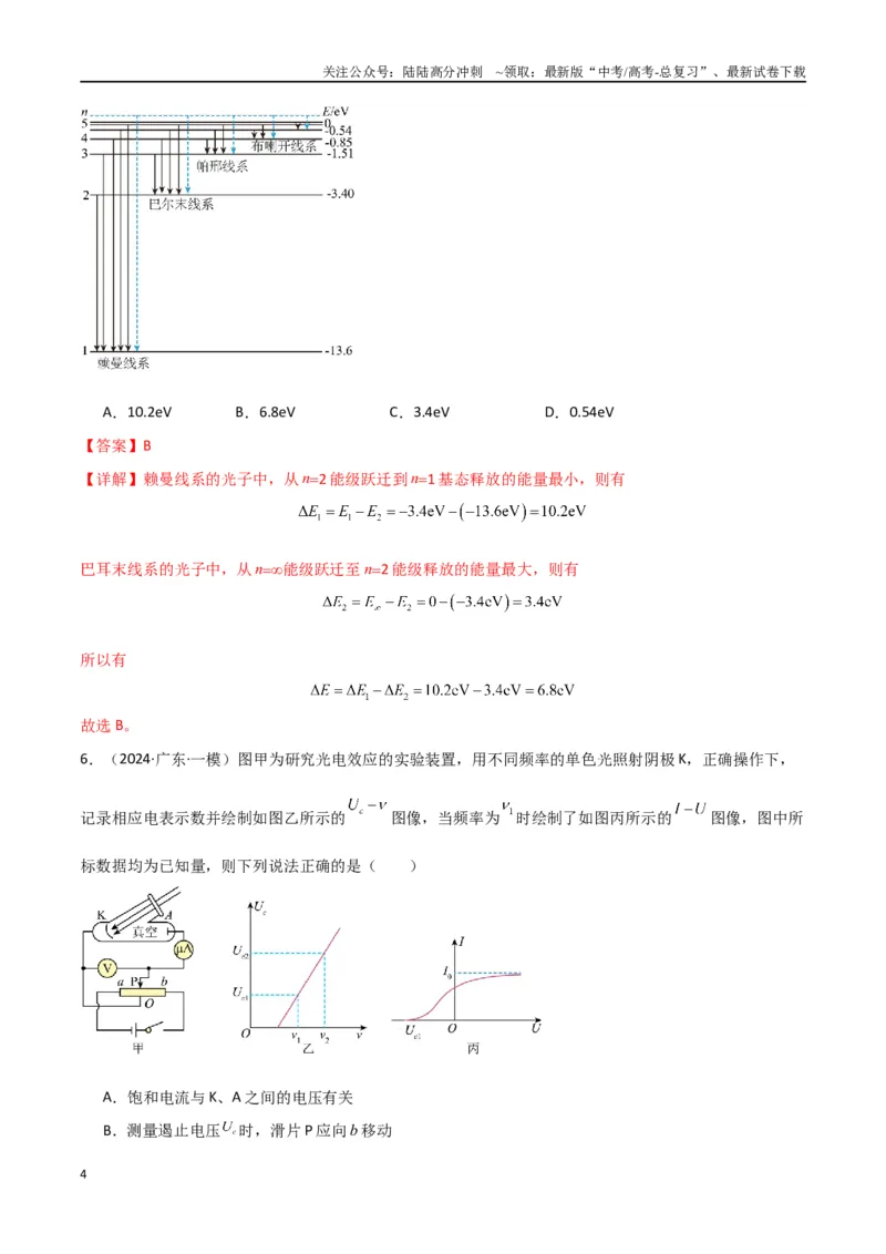 《专题19原子物理（解析版）_04-物理-高考总复习_专项复习_2024年_2024届新高考物理冲刺专项训练300题_资料》第4页预览