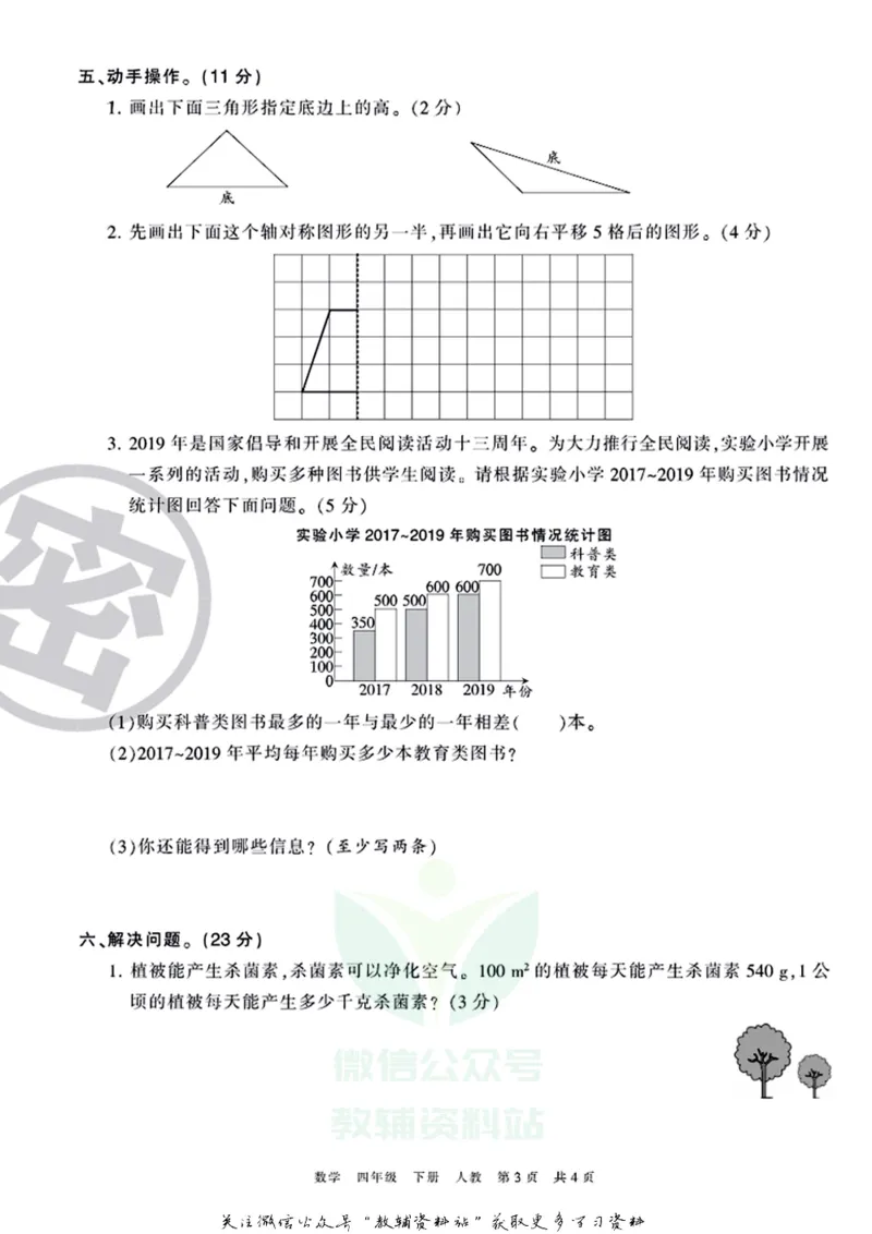 《王朝霞期末复习磨枪卷四年级下册数学人教版_小初高学习资料合集（每天更新）_1~6年级全册王朝霞期末复习磨枪卷_4年级》第3页预览