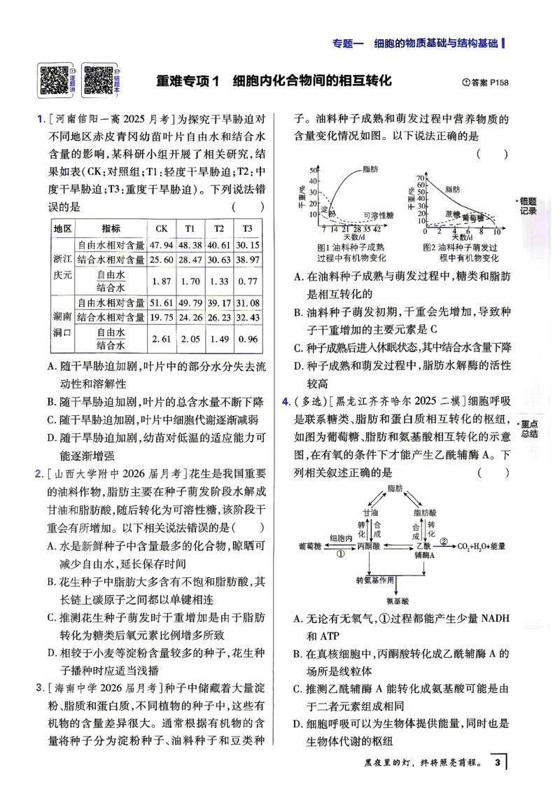 《生物上分题_小初高学习资料合集（每天更新）_2027版《高考上分攻略》数学+物理+生物+化学_2027版高中《必刷题》上分攻略（生物）》第8页预览