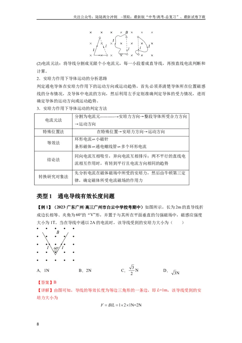 《专题24磁场的基本性质（解析版）_04-物理-高考总复习_一轮复习_2024年_2024年高考物理一轮复习热点题型归类训练重点提升_2023版》第8页预览