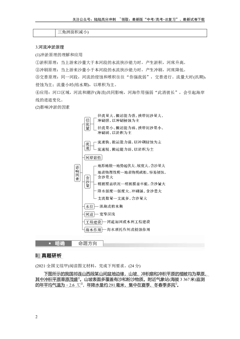 《第一部分　第五章　第3讲　课时30　冲积平原的形成_07-地理-高考总复习_一轮复习_2024年_2024高考地理大一轮复习课件讲义新人教版知识总结_2024年高考地理一轮复习讲义（新人教版）》第2页预览