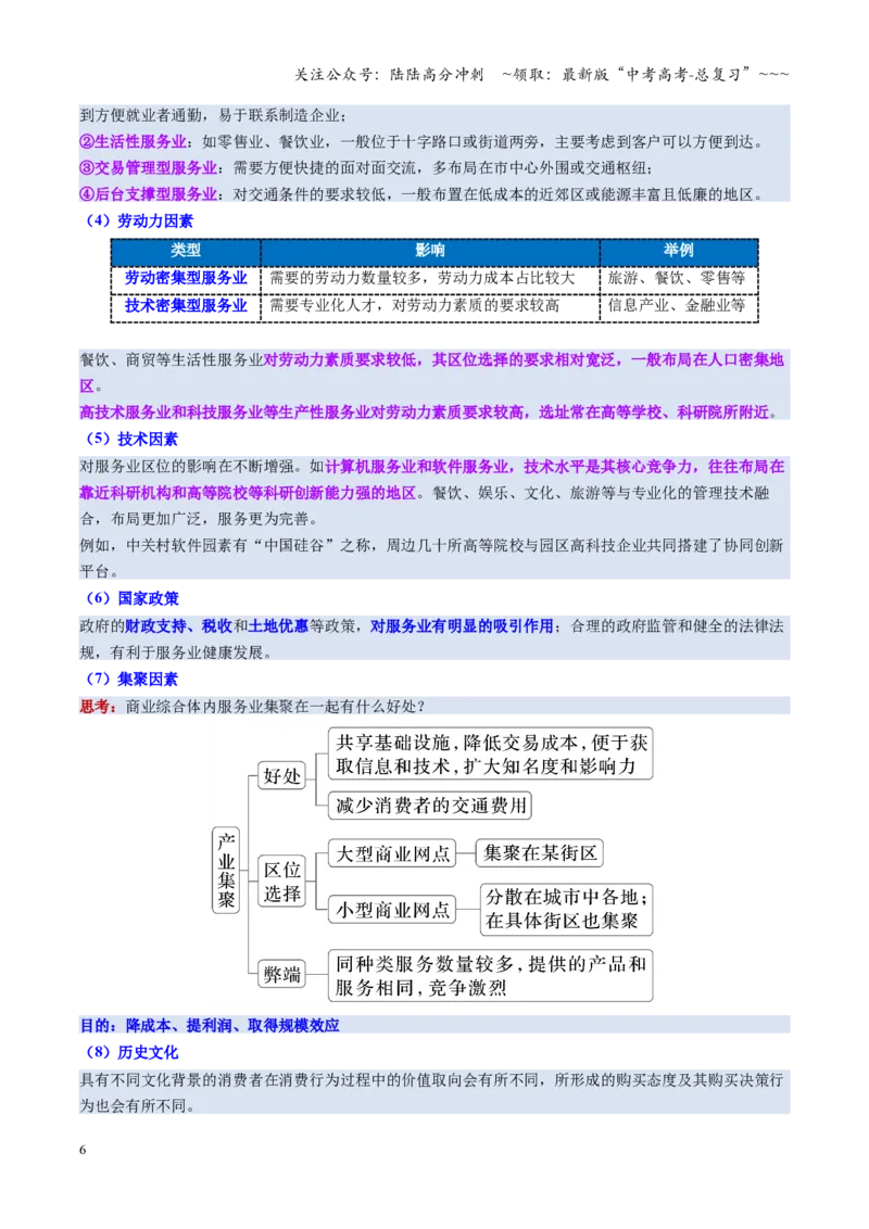 《第26讲服务业区位因素及其变化（复习讲义）（全国通用）（学生版）_07-地理-高考总复习_一轮复习_2026年-地理高考一轮复习_2026年高考地理一轮复习讲义+练习+课件（新教材新高考）-G55》第6页预览