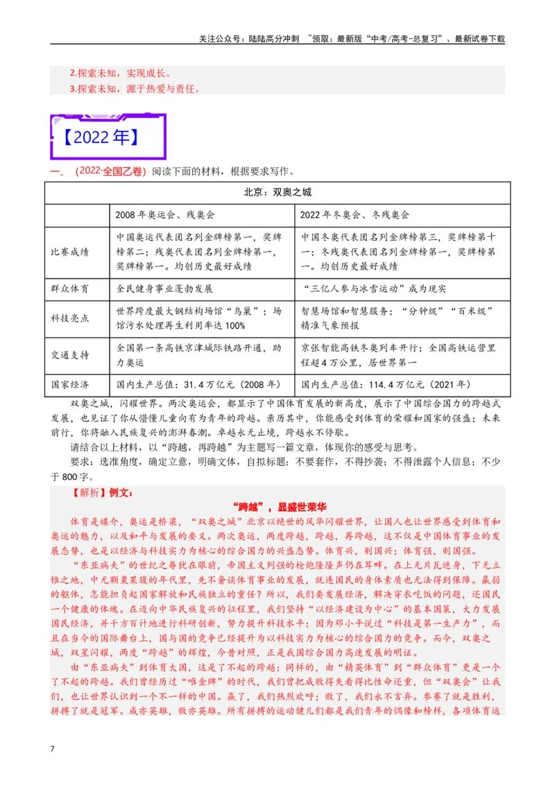 《专题22写作（任务驱动类）-（解析版）_专项复习_2025年_十年（2015-2024）高考语文真题分类汇编（全国通用）》第7页预览