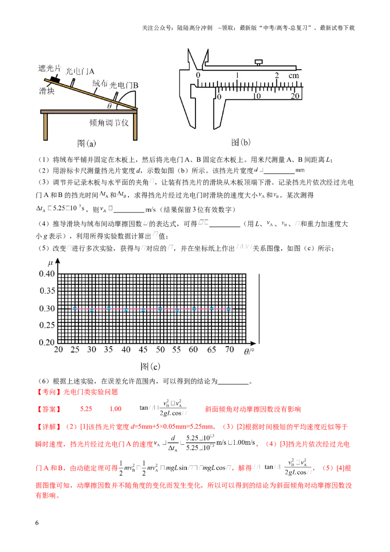 《专题19力学实验（讲义）（解析版）_04-物理-高考总复习_二轮复习_2024年_2024年高考物理二轮复习讲练测（新教材新高考）_配套讲义（原卷版+解析版）》第6页预览
