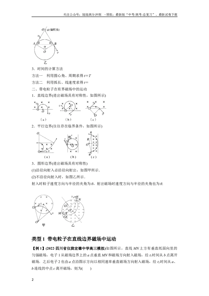 《专题25带电粒子在有界匀强磁场中的运动（解析版）_04-物理-高考总复习_一轮复习_2024年_2024年高考物理一轮复习热点题型归类训练重点提升_2024版》第2页预览