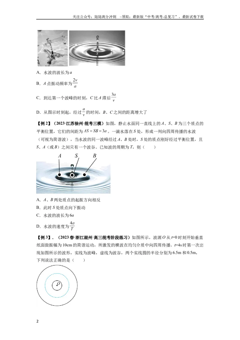 《专题19机械波（原卷版）_04-物理-高考总复习_一轮复习_2024年_2024年高考物理一轮复习热点题型归类训练重点提升_2023版》第2页预览
