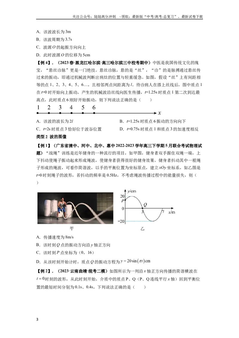 《专题19机械波（原卷版）_04-物理-高考总复习_一轮复习_2024年_2024年高考物理一轮复习热点题型归类训练重点提升_2023版》第3页预览