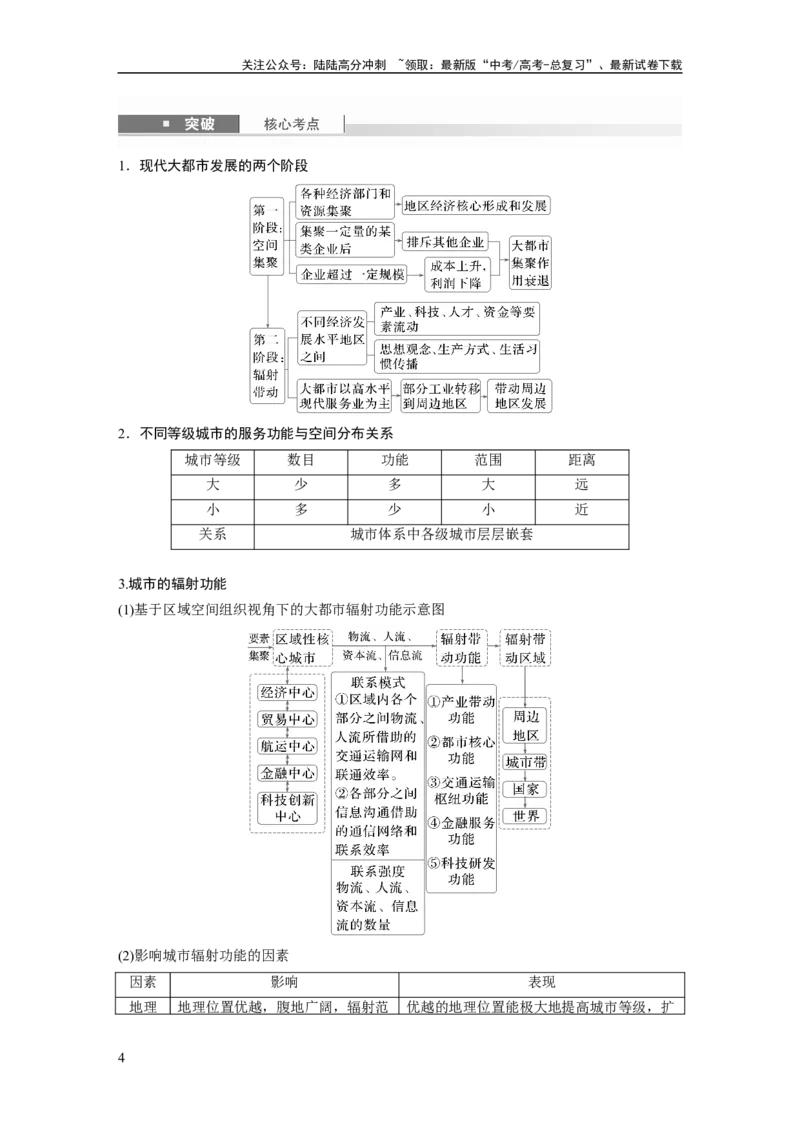 《第三章　课时61　城市的辐射功能_07-地理-高考总复习_一轮复习_2025年_2025年大一轮复习讲义地理人教版_地理_大一轮复习讲义学生专用_2025大一轮复习讲义_第三部分　区域发展》第4页预览