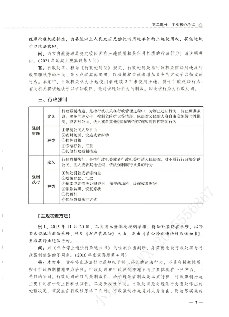 《2026法大主观题考点精编——行政法_FD_主观强化_讲义》第10页预览