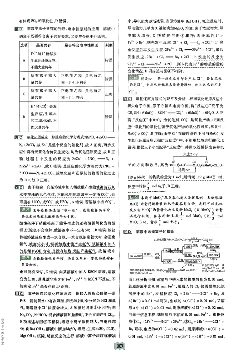 《2025版《天星·一轮滚动双侧卷》化学解析册_2025版天星一轮滚动双测卷数理化生》第9页预览