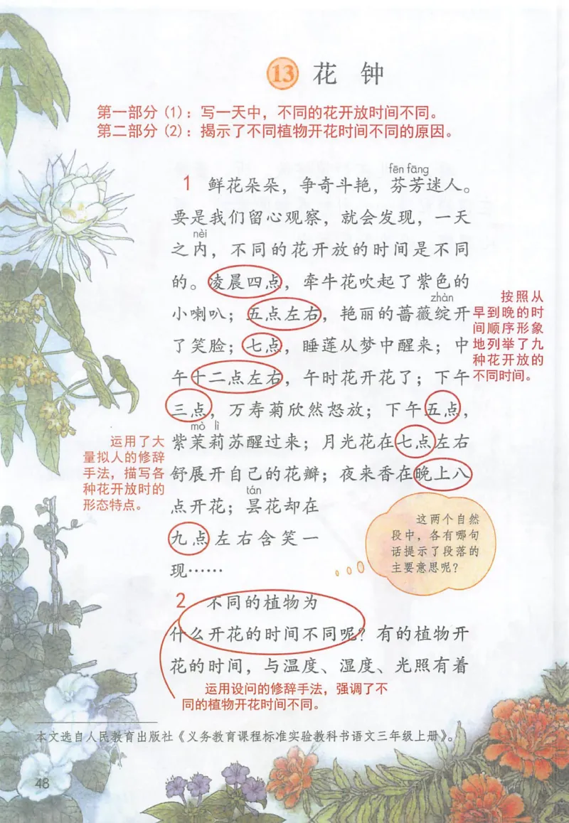 《三（下）语文课堂笔记-第4单元_小学1-6年级全科全套_1-6年级全科下册_三年级_三年级下语文_语文三下课堂笔记》第2页预览