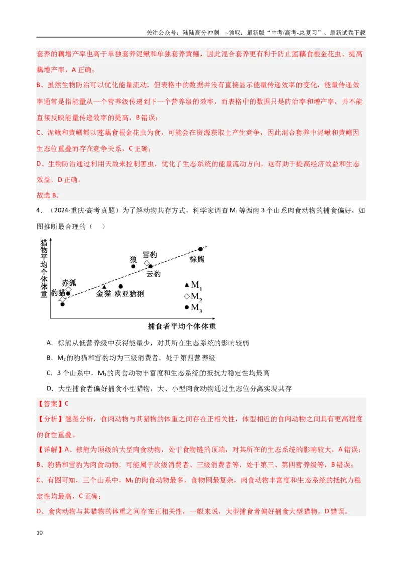 《专题17生态系统及其稳定性（解析版）_06-生物-高考总复习_专项复习_2025年_2025年高考生物重难点讲义专练（新高考通用）》第10页预览
