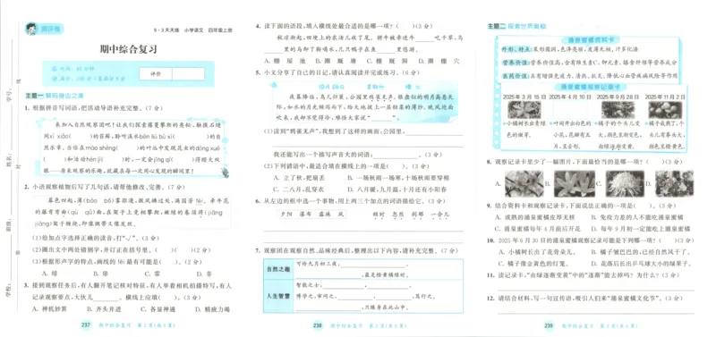 《试卷_小初高学习资料合集（每天更新）_2026秋《53天天练》语文+数学+英语_语文《53天天练》26秋_2026秋《53天天练》语文4上主书+测评卷+课堂笔记+答案》第10页预览
